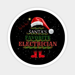 Santa's Favorite Electrician Christmas Gift Magnet